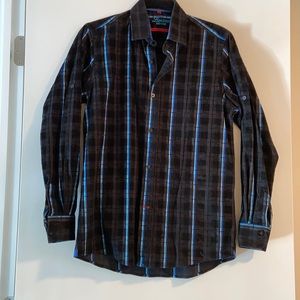 Boys Black and Blue Corduroy Buttondown